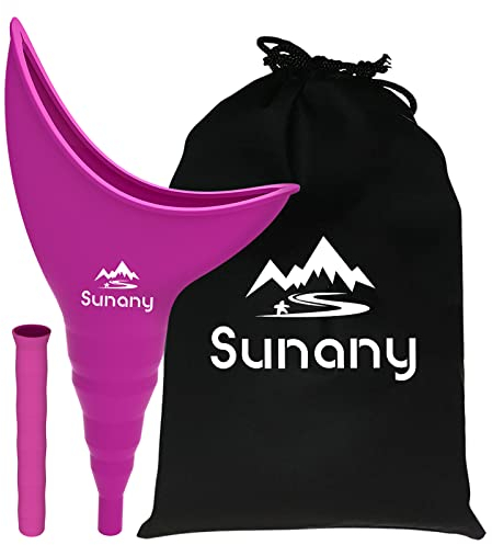 Sunany Urinoir féminin réutilisable en Silicone infaillible permettant aux Femmes de Faire Pipi Debout pour Les Voyages, la randonnée et l'extérieur