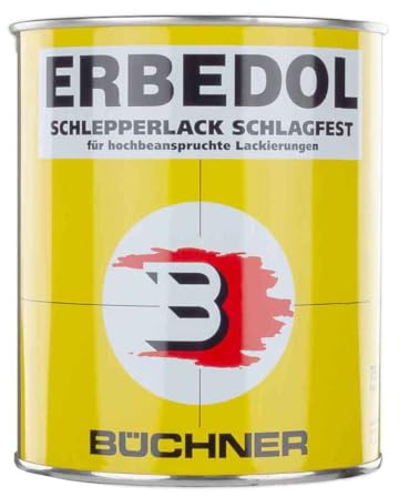 Erbedol Schlepperlack für Traktoren - Schwarz, Matte, Öl, Wasserfest, Schnelltrocknend, 1 Stück