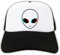 Trippy Alien Head Line Art VHS Glitch Trucker Cap