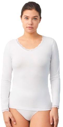 YSABEL MORA - Camiseta Lencera Manga Larga para Mujer, Confort Diario, Tejido Suave y Transpirable, Ideal para Capas, Diseño Elegante, Ropa Interior Femenina, Estilo Versátil