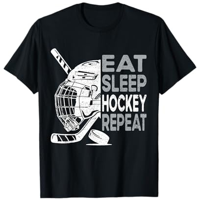Eat Sleep Hockey Repeat Eishockey Trikot T-Shirt