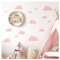 DEKO KINDERZIMMER Wandsticker Wolken Set Wandtattoo rosa Mädchen Babyzimmer Wandaufkleber Schlafzimmer Wanddeko selbstklebend DK1055-01