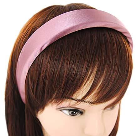 axy Haarreif mit Stoff gepolstertes Candy Colours und Satin Bezogen - Wunderschön Damen Stirnband Haarschmuck Haarreifen HRK7A (Violett)