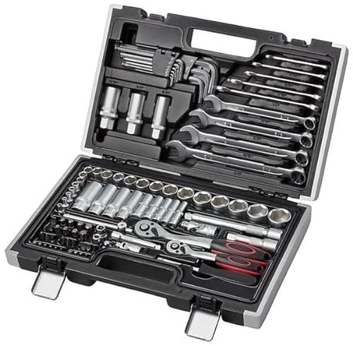 Knarrenkasten Zoll 92-teiliger Steckschlüsselsatz 1/4 3/8, 92-teiliger Werkzeugsatz, mit Umschaltknarren für amerikanische Fahrzeuge