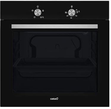 Cata Four statique SES 6004 BK 4 fonctions porte panoramique Full Glass Nettoyage AquaSmart Éclairage intérieur Largeur 60 cm Grande capacité 62 L Éclairage intérieur Finition inox Verre noir