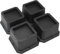 MYMULIKE Rehausseur Meuble 4 Pcs, Réglable 5 cm Rehausseur Pieds de Lit, Rehausseur Pied de Table Supporte jusqu'à 2700kg, Rehausseur de Lit pour Pieds de Meubles, Noir