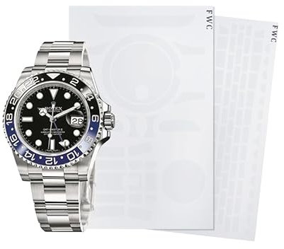 Finewatchcare FWC Voll Set Schutzfolie Anwendbar auf Rolex GMT MASTER II 116710 Uhr Schutzfolie 40 mm