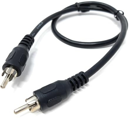 DRUT 0.5m Single RCA to RCA Phono Plug to Plug Audio Cable, Speaker Male to Male Lead 1.6ft