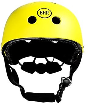 BHR 837 URBAN Elektroroller- und Scooter-Helm - CE-geprüfter City-Helm für Kinder und Erwachsene - Helm für Fahrrad, MTB, BMX, Skateboard, Skaten - Matt Gelb, L