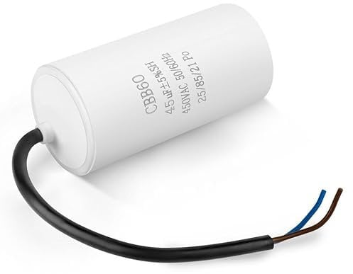 cyclingcolors Condensateur CBB60 50uF 450V 2 fils 100mm moteur électrique démarrage compresseur pompe à eau