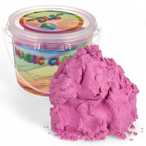 MIJOMA Vielfältiger Magischer Knet-Sand, Kinetischer Sensorischer Spielsand, Form- und Knetbar, Ideal für Innenbereiche – Stundenlanger Spielspaß und Kreative Entfaltung! (Violett (500g))
