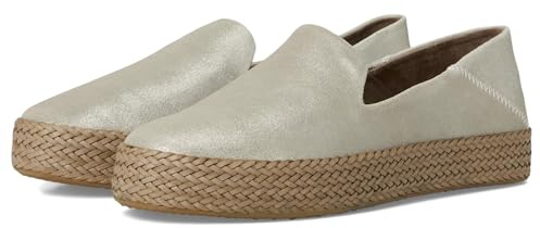 TOMS Carolina Espadrille für Damen, Schlupfschuhe, leger, Schwarz, silber, 38.5 EU
