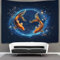 kaiyun Fische Wandteppich Wandtuch Wandbehang Tapestry Tapisserie Wanddekoration Weltraum Wandkunst Wandtücher 100cmx150cm