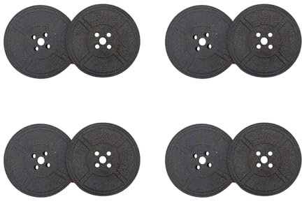 Uhidka 4 Packung Schreibmaschinen Farbband Doppel Spule Schreibmaschinen Farbband Rot und Schwarz Doppelspule Ersatzpackung für die Meisten Schreibmaschinen