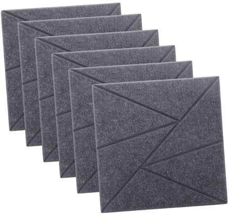 Abaodam 6pcs Sound Absorbing Board Acoustic Insulation Panels for Wall Soundproofing Ceiling Music Soundproofing
