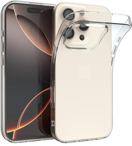 EAZY CASE - Handyhülle Silikon kompatibel mit iPhone 16 Pro - stoßfeste Schutzhülle dünne Handyhülle für Apple iPhone 16 Pro Hülle Fallschutz leichtes Cover schlankes Silicone Case in Transparent