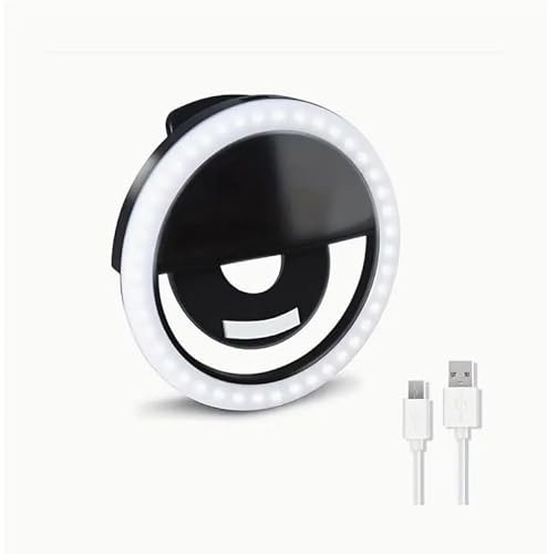 iRingLight | Selfie ring light for Phone, Tablet, Laptop, Zoom meeting, Makeup, video | 3 different light modes | Rechargeable | Comes in two colours Black or White (Black)