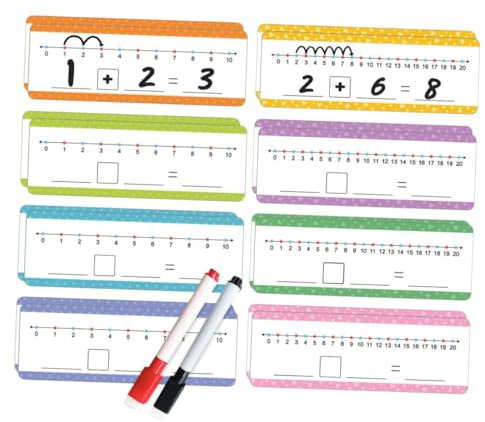 STOBOK 16St Mathe-Karten Lehrerbedarf für den Unterricht Trockenlöschtafel für Kinder Wischen Sie das Whiteboard ab Lernaktivitäten im Kindergarten Mini-Whiteboards beschichtetes Papier