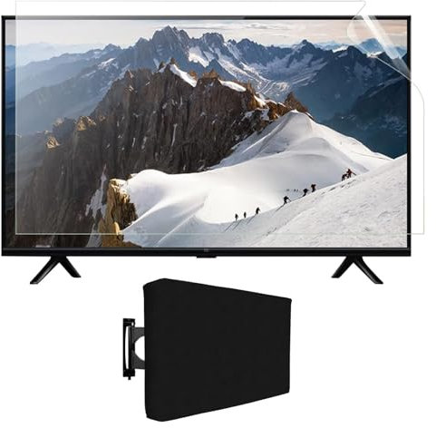 TGDGFKIAS TV Anti-Verglückende TV-Bildschirmschoner, Include 1Pcs TV Film -and 1Pcs TV Cover - Weatherproof Dust-Proof for LCD, LED, 4K OLED & QLED HDTV(58 (1169 * 721))