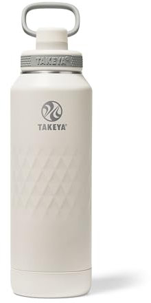 Takeya Sport 40 oz Triple-Insulated Stainless Steel Water Bottle – Leakproof, Sweatproof, BPA-Free, Keeps Drinks Cold 36 Hrs, Hot 14 Hrs – Alpine