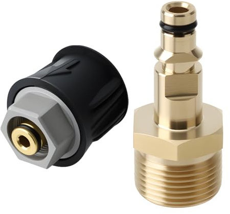 High Pressure Washer Adapter for Karcher K2 K3 K4 K5 K6 K7 | Quick Release Brass Hose Connector for Kärcher Series M22 14mm High Pressure Cleaners Hose Pipe Fittings Accessories