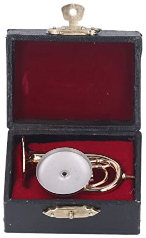 Tnfeeon Miniatur -Tuba -Modell, Exquisite Handwerkskunst, Elegantes Display Sockel, Vielseitige Geschenkoption, Messingmaterial, Ideal für Haus und Bürodekor, für Desktop Dekoration, Geschenke usw.