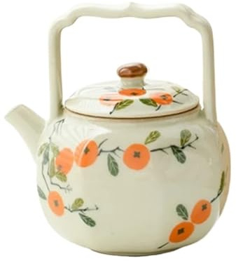 Ceramic Teapot Tea Kettle Hand Painted Persimmon Small Brewing Pots Pot Teapot Infusers Jug Infuser Jasmine Set