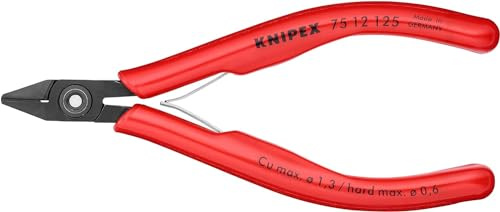KNIPEX Elektronik-Seitenschneidermit Kunststoff-Hüllen 125 mm, 75 12 125