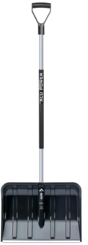 Prosperplast Schneeschieber Alpin Alutube – große Schaufel mit stabilem Alustiel, langlebig & leicht | Schaufel 49 x 37,5 cm | Gesamtlänge Stiel145 cm | ideal für Schnee