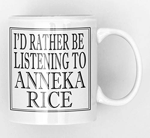 I'd Rather be Listening to Anneka Rice Black and White BBC Radio presenenters DJ Ceramic Mug New Unique Easy Gift for All Occasions