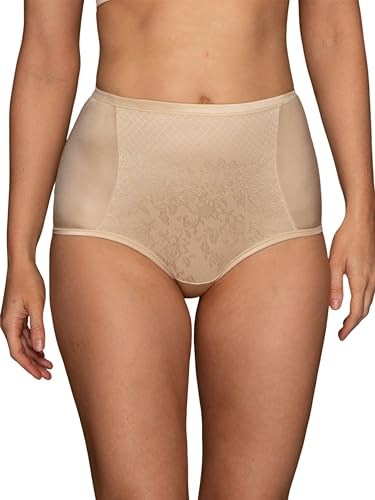 Vanity Fair Women's Smoothing Comfort with Lace Brief Panty 13262, Damask Neutral, Large/7
