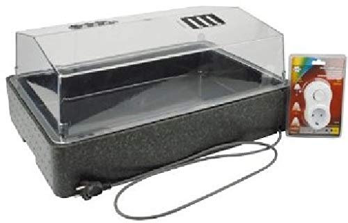 Zimmer-Gewächshaus Propagator beheizt 60,5 x 40,5 x25,5cm Anzucht Grow Steckling
