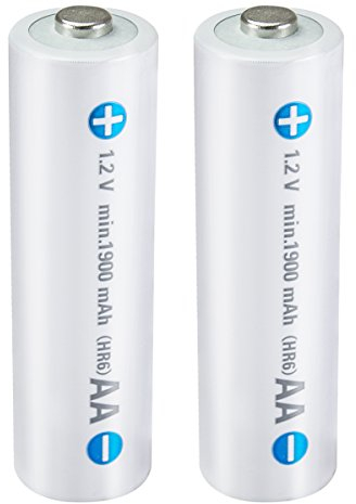 2 x Akku kompatibel mit Telekom Sinus 23, 43, 431D, 43AB, 43D, 44, 44D, 45, 45AB, 54, 700, 710 - NI-MH 2600mAh 1.2V