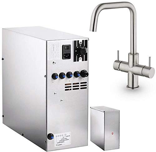 Sistema de agua potable bajo fregadero SPRUDELUX INOX sin unidad de filtrado con grifo de 5 vías CUCINA ESTETICA. Fabricante de refrescos profesional para hogares privados. Agua con gas