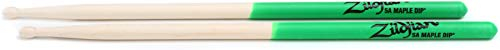 Zildjian Wood Tip Bacchette, Green Dip, 5A