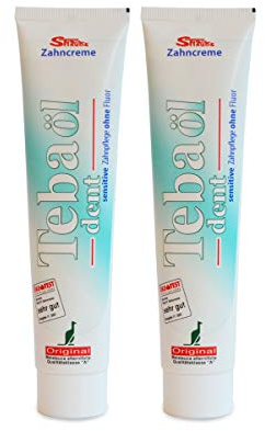STYRUM's Zahncreme Teebaumöl Sensitiv (2 X 75 Ml), Milde Bio Zahnpasta, Vegan, Fluoridfrei, Naturkosmetik