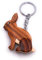 H-Customs Niedlicher brauner Hase Holz Edel Handmade Schlüsselanhänger Anhänger