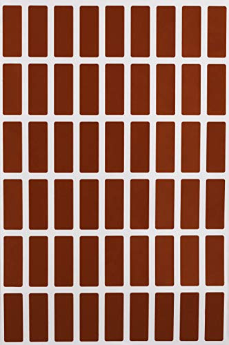 Royal Green Rectangular Labels for folders (25mmx10mm) - Brown Pricing Tags 2.5 cm x 1 cm - 810 Pack