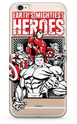 ERT GROUP mobile phone case for Apple Iphone 6 PLUS original and officially Licensed Marvel pattern Avengers 005 optimally adapted to the shape of the mobile phone, partially transparent