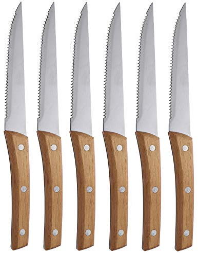 San Ignacio Set 6pc cuhillos de carne chuleteros acero inoxidable Ordesa