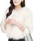 YOUCAI Damen Winter Kunstpelz Jacke Elegant Kunstfell Kurz Mantel Langarm Offene Cardigan Winterjacke Pelzmantel,M,Weiß