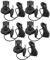 Micro à pince pour violoncelle, micro à pince pour ukulélé, micro à petit contact, commande de qualité simple et stricte pratique 5 pièces Guitare pour violoncelle interprète de violon