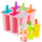 DEHUB Moule a Glace 6 Cellules Moule Glace Silicone de Qualité Alimentaire,sans BPA Ice Lolly Moulds Utilisé pour Faire des Glaces à la Maison.(Rose)