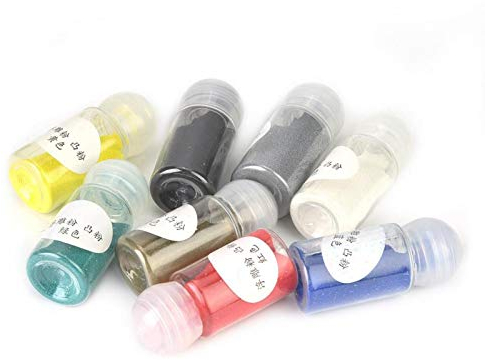 8Pcs Embossing Pulver,Embossing Pulver Set,Emboss Powder GepräGtes Pulver FüR Amateur DIY