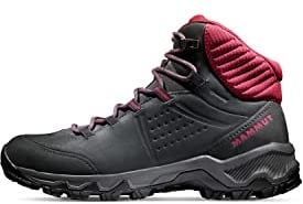 Mammut Nova IV Mid GTX Women | Wanderschuhe für Damen, Wasserdichte Trekkingschuhe, Outdoor Schuhe, Gore-Tex Bergschuhe, Sportschuhe für Hiking | Black-Blood Red, 6.5