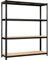 Yaheetech Étagères de Rangement 150 x 45 x 180 cm Charge Lourde Max 1024 kg Clipsable Résistant Étagères de Rangement Garage Cuisine Chambre Noir
