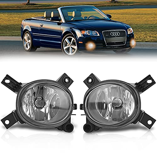 TangMiGe Nebelscheinwerfer für Audi A4 A3 S3, 8EC 8ED 8H7 8HE 8P1 8PA 8P7, V-System S-Linie Stoßstange Version, 05/2003-05/2013, H11, 1 Paar, Klar Objektiv