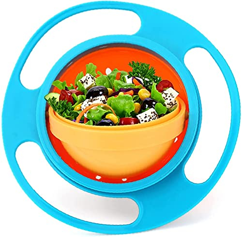 YCYUYK Cuenco antiderrames Giratorio de 360 Grados para bebés a Prueba de evita que se derrame la comida