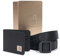 Carhartt Herren-Reisepassetui, langlebige Bifold Wallets, erhältlich in Leder- und Segeltuch-Stilen, Geschenkset mit Geldbörse und Gürtel, Schwarz, Einheitsgröße
