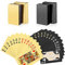Zayvor Goldfolie & Schwarze Wasserdichte Pokerkarten - Premium Spielkarten, Zauberkarten, Wasserfeste Diamant Plastik Texas Holdem Poker Cards